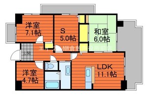 クリーンピア倉敷老松の物件間取画像